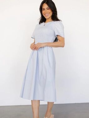 Farrah Smocked Midi Dress